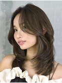 レイヤーカット/モテ髪/くびれカット/艶カラー/前髪似合わせ