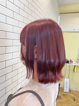 アリスバイブランニューリブ 難波店(ALICE by Brandnew×LIV) レッドブラウン/ブリーチなしダブルカラー