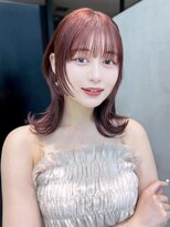 アイティーバイアルバム 藤沢店(IT by ALBUM) 秋色ボブルフピンクグレープフルーツピンクヘアー_F0049