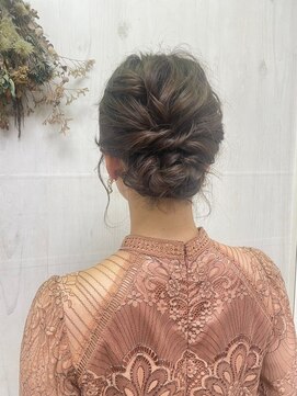 プランタン(Printemps) ガーリーゆるふわアップ 結婚式 二次会 お呼ばれ イベント