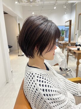 ネイロ 錦糸町(NeiRo) 魅力倍増カールセミディシアーカラーダークアッシュショートヘア