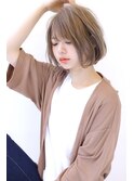 内巻きボブでイメチェン