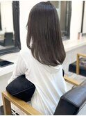 新宿韓国風ミディアムグレージュダブルカラー艶髪