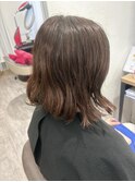 ワンレン ぱっつんミニボブ