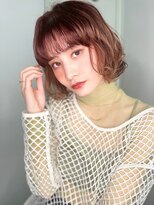 カバーヘア ブリス 戸田公園西口店(COVER HAIR bliss) ミルクティーピンクくせ毛風エアリーボブp1戸田公園20代30代40代