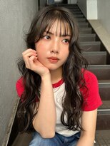 パーク(PAAQ)&nbsp;ダークグレイジュ/ブリーチなしカラー/レイヤーカット