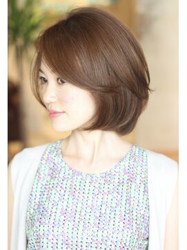 ビューブルー 亀戸錦糸町(VIEW BLUE) 黒髪オリーブグレー小顔ココアベージュショートボブ