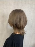 ネオウルフ　ミルクティーベージュくすみベージュ　クラゲヘアー