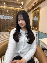 ロンドアベニール 北千住(Lond avenir)&nbsp;オリーブグレー/韓国風巻き/レイヤーカット/髪質改善/縮毛矯正