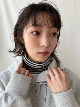 トリッカ 銀座(tricca) 外はねボブ/小顔カット/黒髪/ボブパーマ