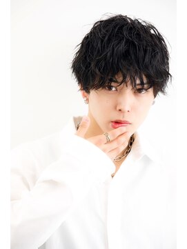 ヴェイン 渋谷(vain) 渋谷美容室黒髪センターパートメンズカットパーマk