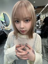 ソル ジングウマエ(SOL JINGUMAE)&nbsp;切りっぱなしボブ/ミルクティーベージュ/1ブリーチ