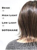 【VOGES】ベージュ+ハイ&ローライト+外ハネ
