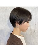 タイトショート/暗髪/透明感カラー