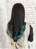 インナーカラー エメラルドグリーン