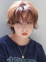 テラスコード(TERRACE CODE) ウェーブショート×キャラメルベージュ　くせ風カール