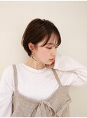 大人可愛い束感 耳掛けひし形小顔丸みショートボブ【近藤】横浜