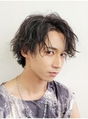 ツイストパーマセンターパートウルフツイストスパイラルパーマ