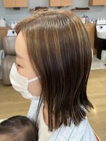 エス ハート オブ ヘアー 名東店(Heart of HAIR)&nbsp;【ES 川原】Autumn Style #37 ３Dハイライトぶつ切りボブ