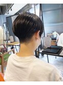 20代30代40代小顔ハンサムショートアッシュブルーブラック