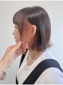 ◇ブリーチ1回でできる◇ピーチオレンジ/インナーカラー