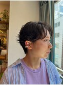 前髪カタログアンブレラカラーこなれミディウェーブパーマ大宮
