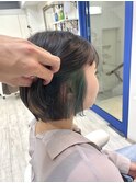 グリーンイヤリングカラー/マチルダボブ/ピンクベージュ 新籾