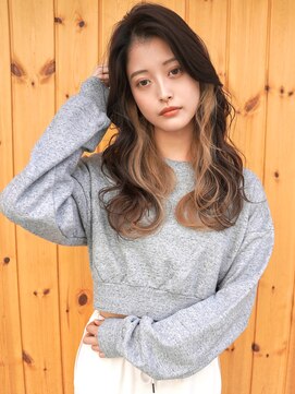 ブゾン(buZon) 【buZon ブゾン】レイヤーロングウェーブ×インナーグレージュ