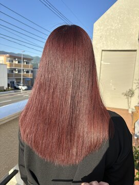 ムク 甲府(muku.) ピンクカラー/ブリーチなしカラー/髪質改善[甲府駅]