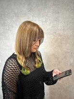 ヘアーワークス ボナ ウニクス店(HAIR WORKS bona)&nbsp;うる艶髪質改善Tr＋Wカラー ハイライト/ブリーチオンカラー