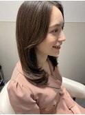 くびれレイヤー小顔カット☆前髪イメチェンミディボブルフ
