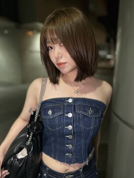 アイシー 表参道(ICY) 韓国ギャル】上品且つかわいいタッセルボブとブラウンカラー