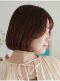 ダブルカラーミルクティーベージュカラーケアブリーチ韓国ボブ
