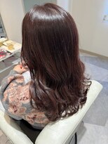 ヘアデザインファブロ イオンモール宮崎店(hair design FABRO.)&nbsp;【ピンクブラウン/韓国風ロング/巻き髪/透明感カラー】