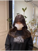 ショコラブラウンブラウンカラー韓国レイヤーくびれ巻き