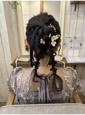 くびれヘア/アプリコットオレンジ/夏のヘアアレンジ/茅ケ崎