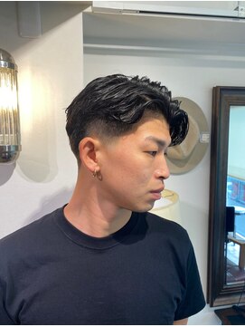 メゾンフォーメン 心斎橋店(Maison for men) スリックバック/ニュアンスパーマ/センターパートフェザーパーマ