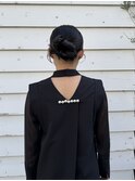 タイトシニヨンヘアアレンジお呼ばれヘアセット(表参道)