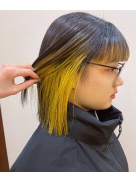 プラチナスキンカラーでインナーカラー