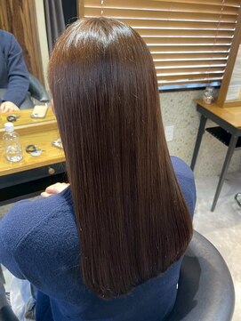 ヘアリゾート粋 トゥジュ 池袋東口店(tujuh) 透明感カラー/チョコレートブラウン/ストレートロング