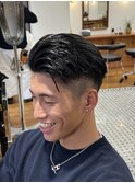 MEN’S/サーフカール/刈り上げセンターパート/表参道駅/青山