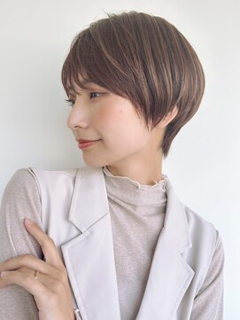 モッズヘア 越谷(mod's hair) 丸みコンパクトショート/ナチュラルハイライト/くびれp越谷