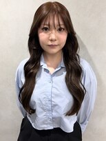 ディーエイチ ハル アヴェダ(Dh-HAL-AVEDA)&nbsp;韓国風巻き髪/ベージュカラー/ロングヘア/ AVEDA/顔周りカット