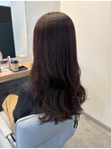 ベリーピンクカラー/白髪ぼかし/ハイライトなし/40代50代