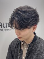 メンズサロン ガウディ 三宮店(men's salon Gaudi) 毛流れニュアンスフェザーパーマ×メンズ刈り上げセンターパート