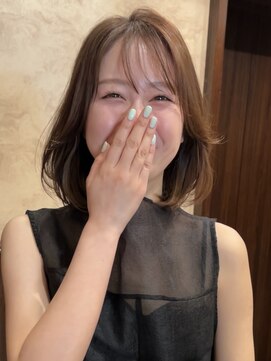 ロンド 銀座(Lond) ☆春日☆縮毛矯正ミルクブラウンダウンバングダークパープル71
