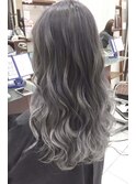 かきあげアッシュハイライトグラデーションカラー☆