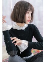ヘアアンドビューティー ミック(Hair & Beauty miq) 知的&小顔見せ♪シアカラー大人モード前下がりボブb