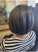 白髪ぼかし!メッシュで人とは違うオシャレ感を!