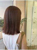 ブリーチなし透明感ブラウンカラー